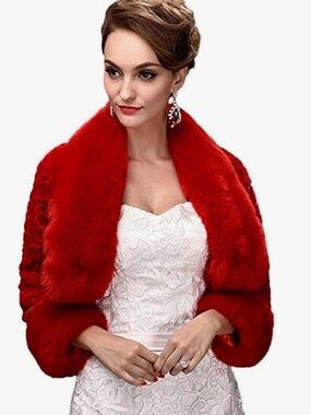 Once first Red Faux Jacket